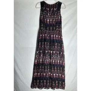 H&M | Dresses | Hm Maxi Dress Sleeveless Multicolor Splited Fully Line Size  4 | Poshmark